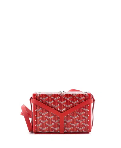 Pre-owned Pre-owned Goyard  Goyard Minaudiere Bag Coated Canvas In Red