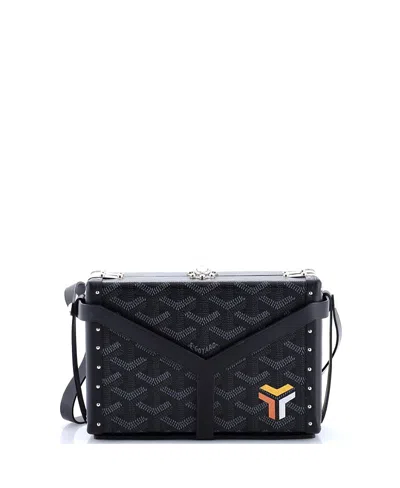 Pre-owned Pre-owned Goyard  Goyard Minaudiere Bag Printed Coated Canvas In Black