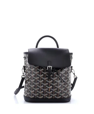 Pre-owned Pre-owned Goyard  Goyard Mini Alpin Backpack Coated Canvas In Black