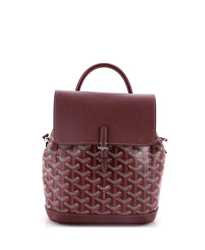 Pre-owned Pre-owned Goyard  Goyard Mini Alpin Backpack Coated Canvas In Red