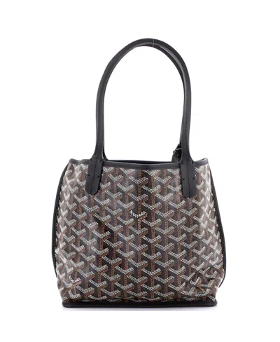 Pre-owned Pre-owned Goyard  Goyard Mini Anjou Reversible Tote Coated Canvas In Black