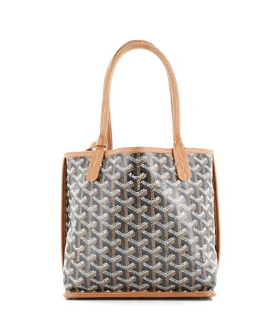 Pre-owned Pre-owned Goyard  Goyard Mini Anjou Reversible Tote Coated Canvas In Brown