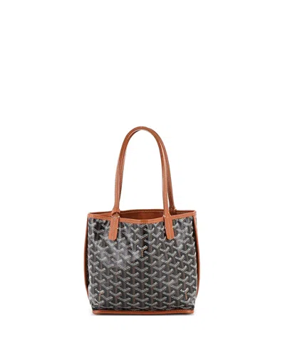 Pre-owned Pre-owned Goyard  Goyard Mini Anjou Reversible Tote Coated Canvas In Brown