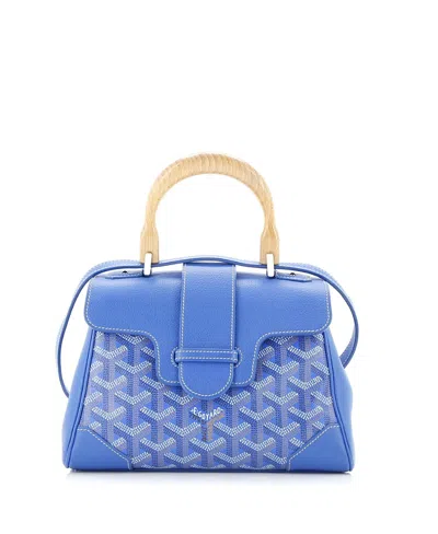 Pre-owned Pre-owned Goyard  Goyard Mini Saigon Top Handle Bag Coated Canvas With Leather