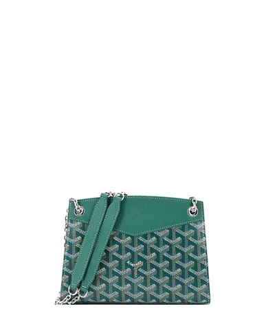 Pre-owned Pre-owned Goyard  Goyard Mini Structured Rouette Chain Shoulder Bag Coated Canvas In Green