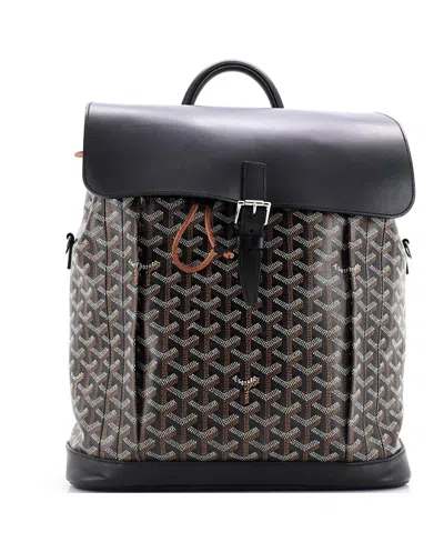 Pre-owned Pre-owned Goyard  Goyard Mm Alpin Backpack Coated Canvas In Black
