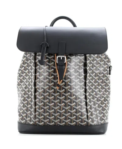 Pre-owned Pre-owned Goyard  Goyard Mm Alpin Backpack Coated Canvas In Black