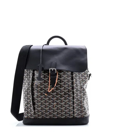 Pre-owned Pre-owned Goyard  Goyard Mm Alpin Backpack Coated Canvas In Black