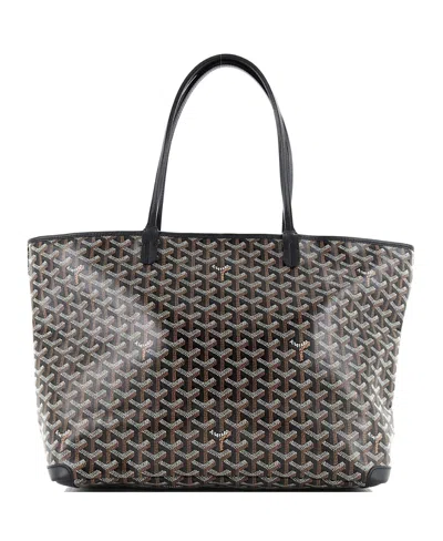 Pre-owned Goyard  Goyard Mm Artois Tote Coated Canvas In Black