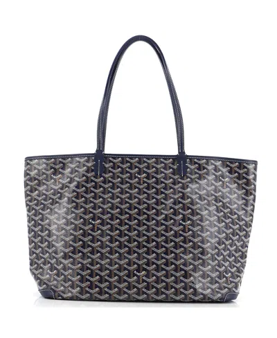 Pre-owned Pre-owned Goyard  Goyard Mm Artois Tote Coated Canvas In Blue