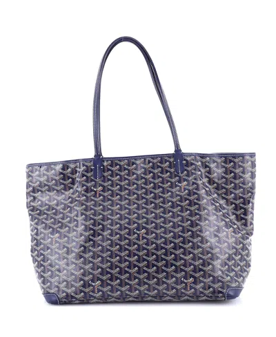 Pre-owned Pre-owned Goyard  Goyard Mm Artois Tote Coated Canvas In Blue