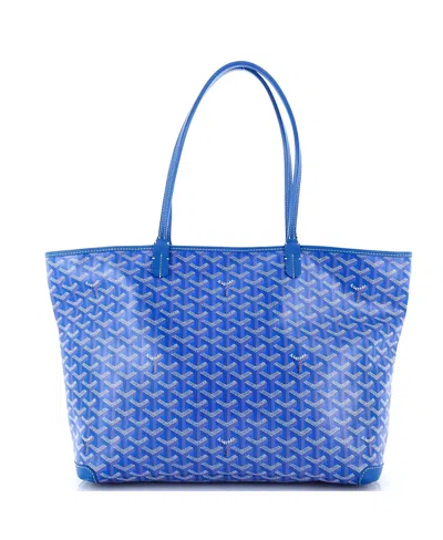 Pre-owned Pre-owned Goyard  Goyard Mm Artois Tote Coated Canvas In Blue
