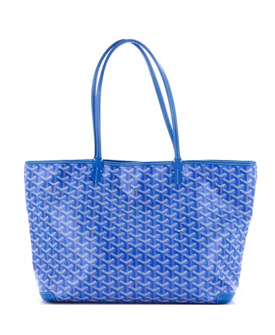 Pre-owned Pre-owned Goyard  Goyard Mm Artois Tote Coated Canvas In Blue
