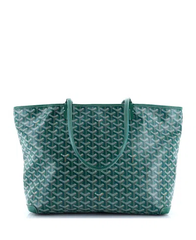 Pre-owned Pre-owned Goyard  Goyard Mm Artois Tote Coated Canvas In Green