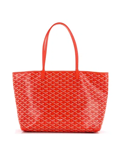 Pre-owned Pre-owned Goyard  Goyard Mm Artois Tote Coated Canvas In Orange