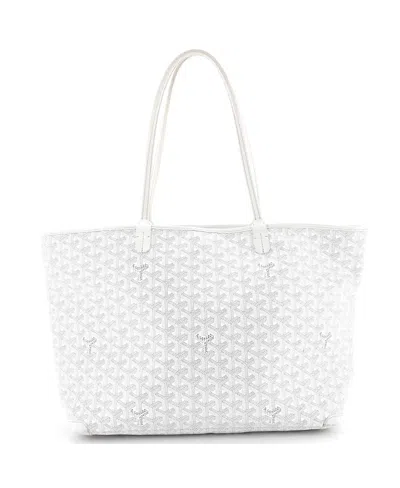 Pre-owned Pre-owned Goyard  Goyard Mm Artois Tote Coated Canvas In White