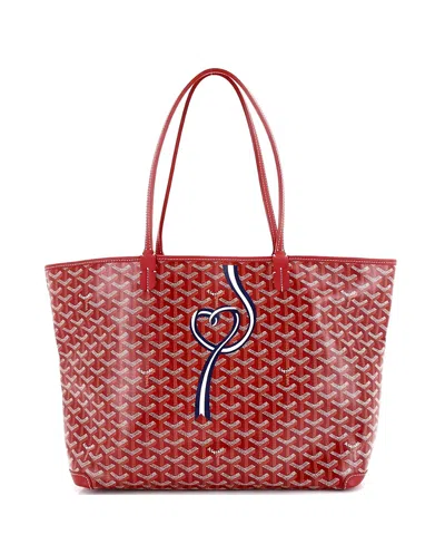 Pre-owned Pre-owned Goyard  Goyard Mm Artois Tote Printed Coated Canvas In Red