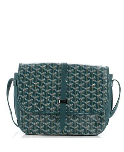 Pre-owned Pre-owned Goyard  Goyard Mm Belvedere Ii Messenger Bag Coated Canvas In Green