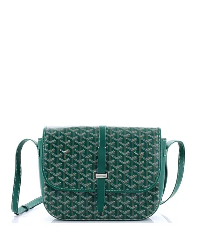 Pre-owned Pre-owned Goyard  Goyard Mm Belvedere Ii Messenger Bag Coated Canvas In Green