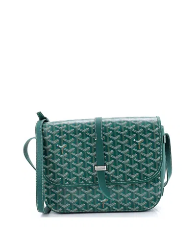 Pre-owned Pre-owned Goyard  Goyard Mm Belvedere Ii Messenger Bag Coated Canvas In Green