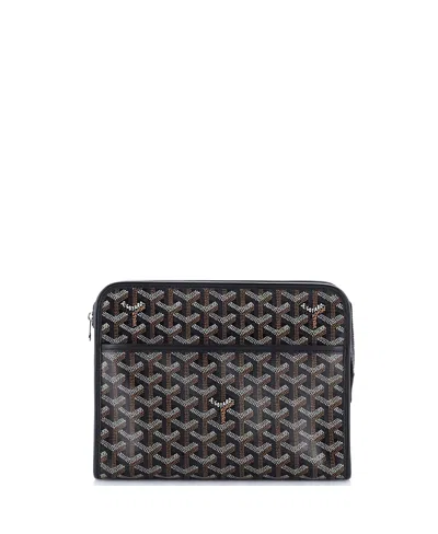 Pre-owned Pre-owned Goyard  Goyard Mm Jouvence Toiletry Pouch Coated Canvas In Black