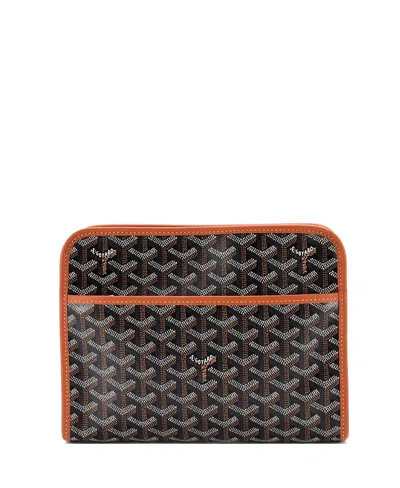 Pre-owned Pre-owned Goyard  Goyard Mm Jouvence Toiletry Pouch Coated Canvas In Brown