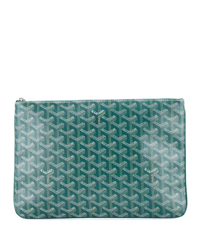 Pre-owned Pre-owned Goyard  Goyard Mm Senat Zip Pouch Coated Canvas