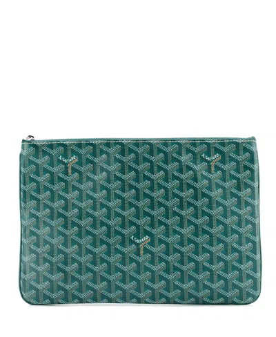 Pre-owned Pre-owned Goyard  Goyard Mm Senat Zip Pouch Coated Canvas