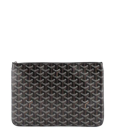 Pre-owned Pre-owned Goyard  Goyard Mm Senat Zip Pouch Coated Canvas
