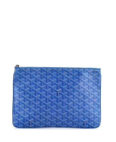 Pre-owned Pre-owned Goyard  Goyard Mm Senat Zip Pouch Coated Canvas