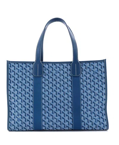Pre-owned Pre-owned Goyard  Goyard Mm Villette Tote Coated Canvas In Blue