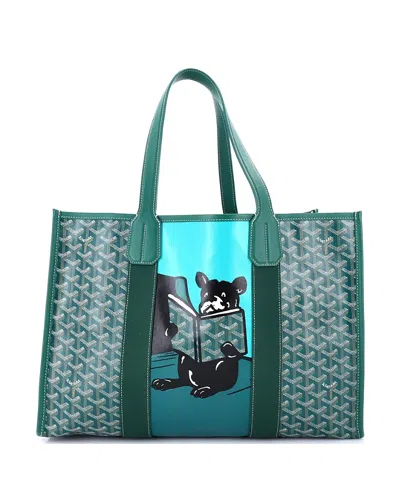 Pre-owned Pre-owned Goyard  Goyard Mm Villette Tote Printed Coated Canvas In Green