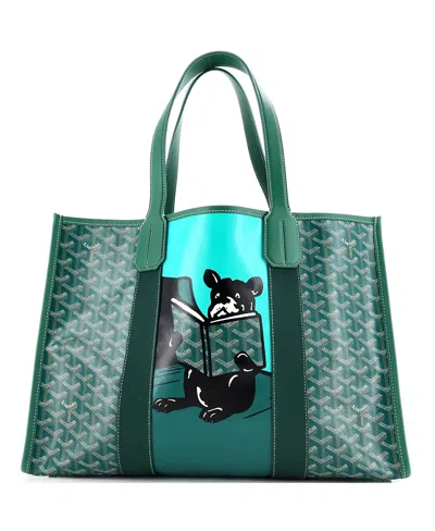 Pre-owned Pre-owned Goyard  Goyard Mm Villette Tote Printed Coated Canvas In Green