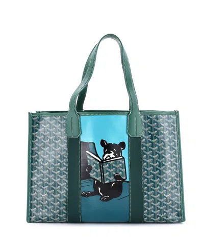Pre-owned Pre-owned Goyard  Goyard Mm Villette Tote Printed Coated Canvas In Green