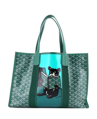 Pre-owned Pre-owned Goyard  Goyard Mm Villette Tote Printed Coated Canvas In Green
