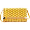 Pre-owned Goyard  Goyard Monte Carlo Clutch With Strap Coated Canvas Pm In Yellow