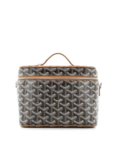 Pre-owned Pre-owned Goyard  Goyard Muse Vanity Case Coated Canvas In Black