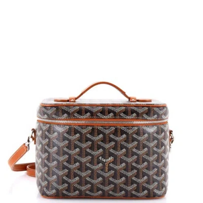 Pre-owned Goyard  Goyard Muse Vanity Case Coated Canvas In Black
