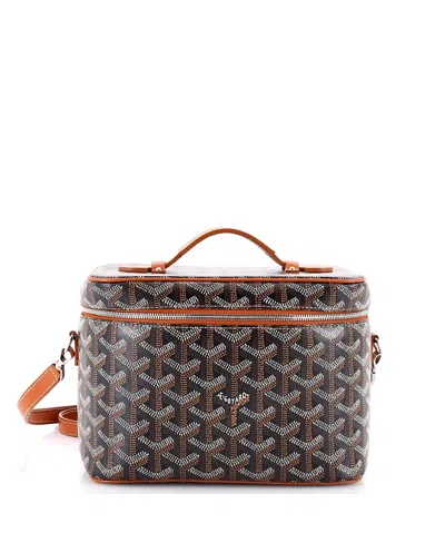 Pre-owned Pre-owned Goyard  Goyard Muse Vanity Case Coated Canvas In Black
