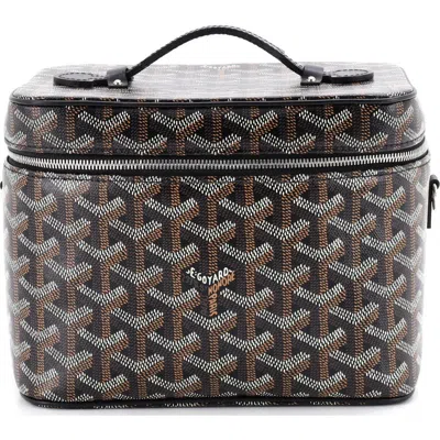 Pre-owned Goyard  Goyard Muse Vanity Case Coated Canvas In Black