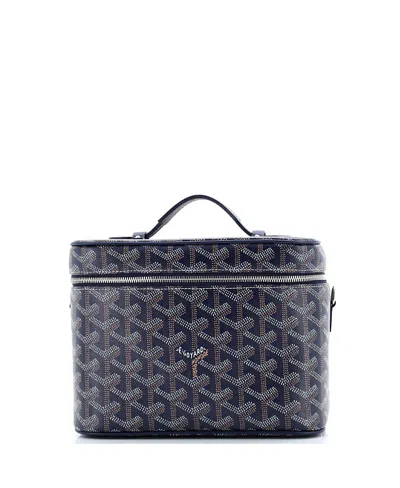 Pre-owned Pre-owned Goyard  Goyard Muse Vanity Case Coated Canvas In Blue
