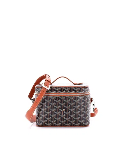 Pre-owned Pre-owned Goyard  Goyard Muse Vanity Case Coated Canvas In Brown