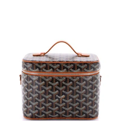 Pre-owned Goyard  Goyard Muse Vanity Case Coated Canvas In Brown