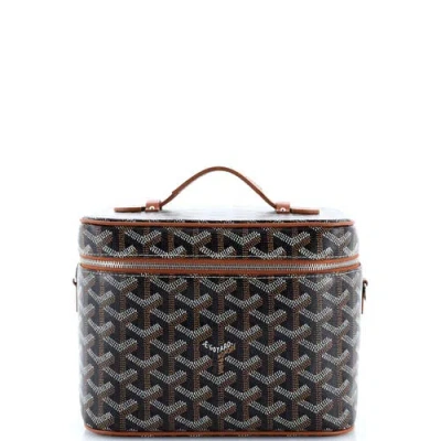 Pre-owned Goyard  Goyard Muse Vanity Case Coated Canvas In Brown
