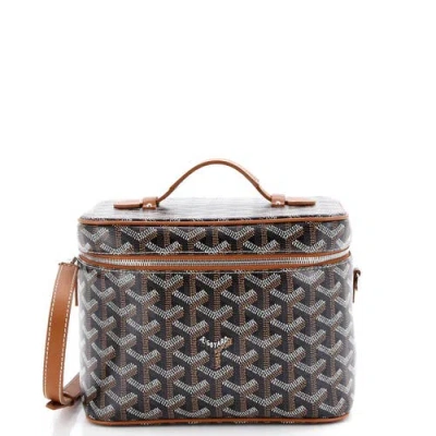 Pre-owned Goyard  Goyard Muse Vanity Case Coated Canvas In Brown