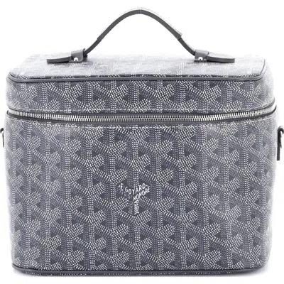 Pre-owned Goyard  Goyard Muse Vanity Case Coated Canvas In Gray