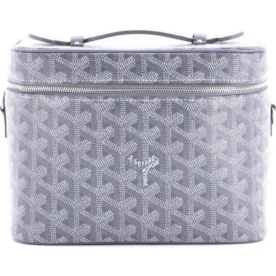 Pre-owned Goyard  Goyard Muse Vanity Case Coated Canvas In Gray