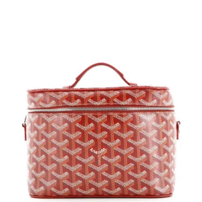Pre-owned Goyard  Goyard Muse Vanity Case Coated Canvas In Red