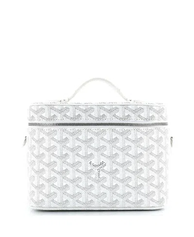 Pre-owned Pre-owned Goyard  Goyard Muse Vanity Case Coated Canvas In White