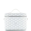 Pre-owned Goyard  Goyard Muse Vanity Case Coated Canvas In White